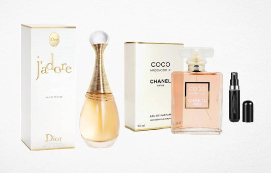 Promo X2: Coco Chanel, J'adore + Perfumero Recargable
