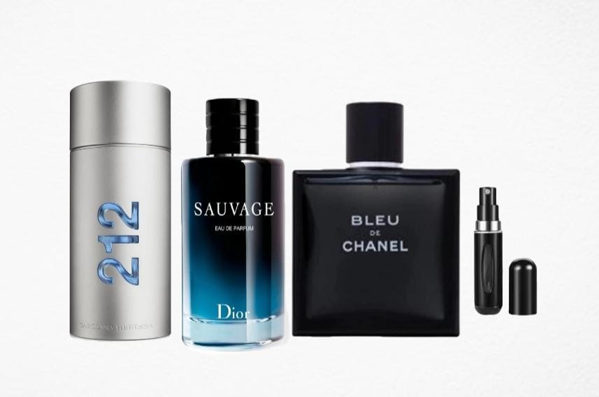 Combo X3: Sauvage, 212 NYC Men, Bleu + Perfumero Recargable