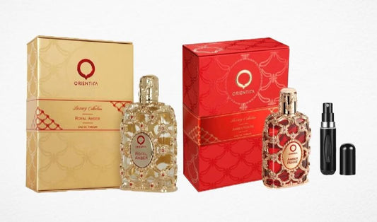 PROMO X2: Orientica Amber Rouge, Royal Amber + Perfumero
