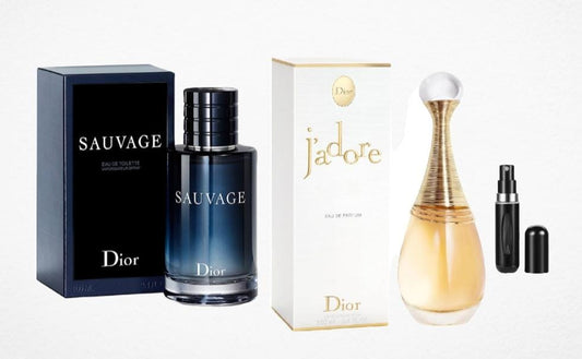 Promo X2: Sauvage, J'adore + Perfumero Recargable